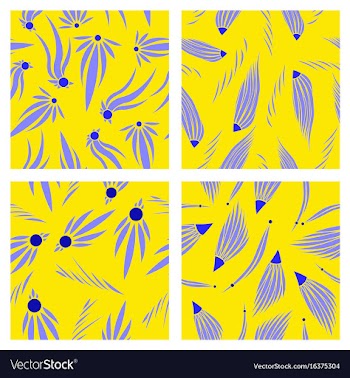 Assembly of patterns in flower style vector image