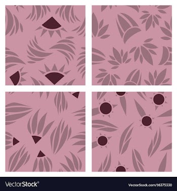 Assembly of patterns in flower style vector image