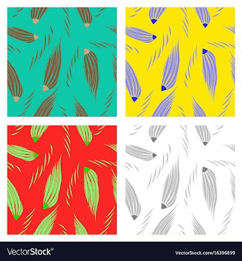 Assembly of patterns in flower style vector image