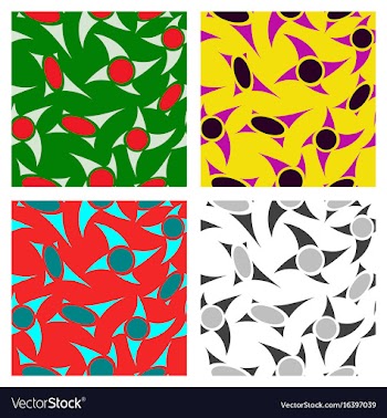 Assembly of patterns in flower style vector image