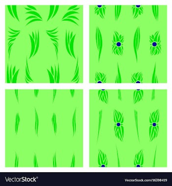 Assembly of patterns in flower style vector image