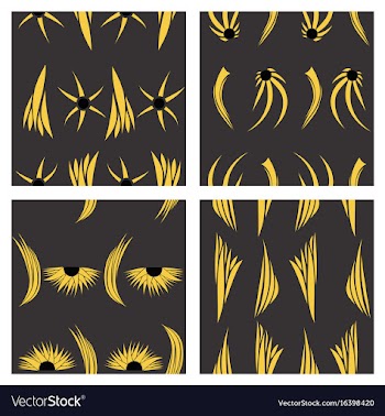 Assembly of patterns in flower style vector image