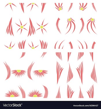 Assembly of patterns in flower style vector image