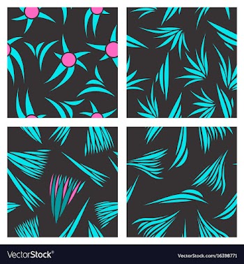 Assembly of patterns in flower style vector image
