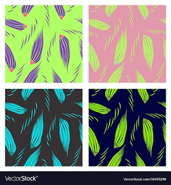 Assembly of patterns in flower style vector image