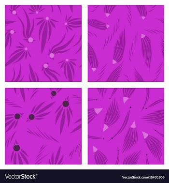 Assembly of patterns in flower style vector image