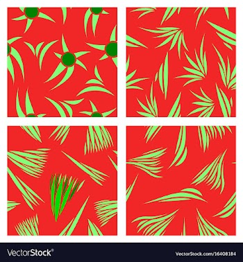 Assembly of patterns in flower style vector image