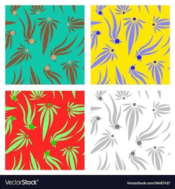 Assembly of patterns in flower style vector image