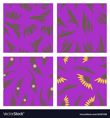 Assembly of patterns in flower style vector image