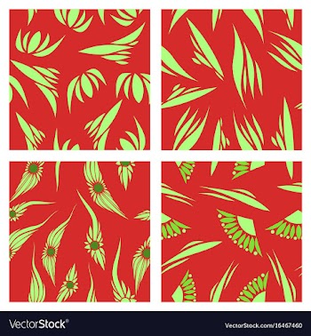Assembly of patterns in flower style vector image