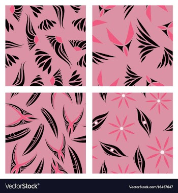 Assembly of patterns in flower style vector image