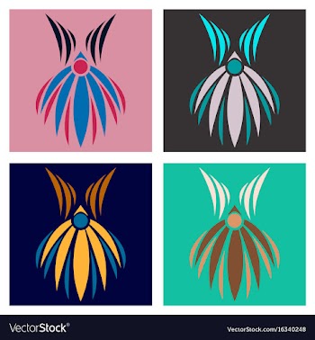 Assembly of patterns in oriental style vector image