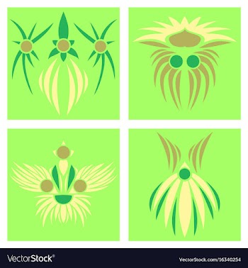 Assembly of patterns in oriental style vector image