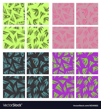 Assembly of patterns in oriental style vector image