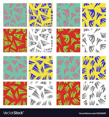 Assembly of patterns in oriental style vector image
