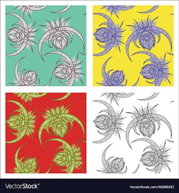 Assembly of patterns in oriental style vector image