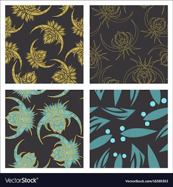 Assembly of patterns in oriental style vector image
