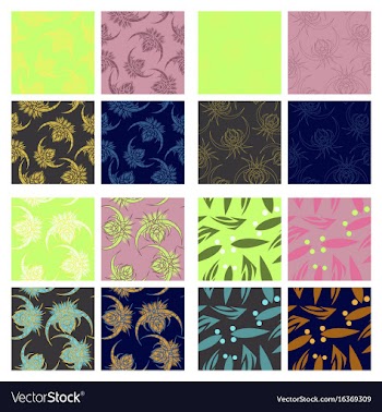 Assembly of patterns in oriental style vector image