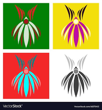 Assembly of patterns in oriental style vector image