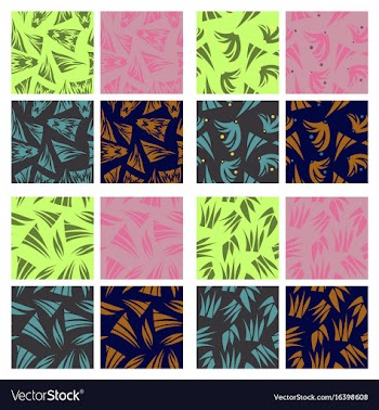 Assembly of patterns in oriental style vector image