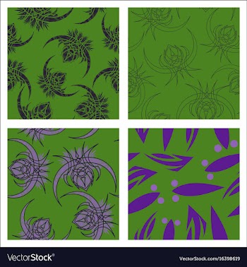 Assembly of patterns in oriental style vector image