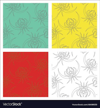 Assembly of patterns in oriental style vector image