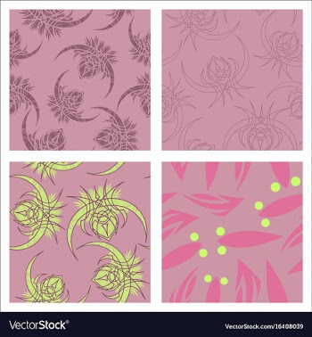 Assembly of patterns in oriental style vector image