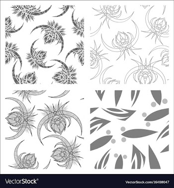 Assembly of patterns in oriental style vector image