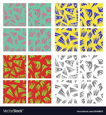 Assembly of patterns in oriental style vector image