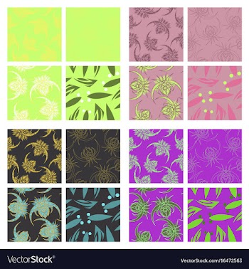 Assembly of patterns in oriental style vector image