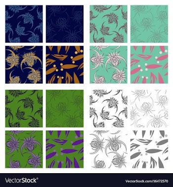 Assembly of patterns in oriental style vector image