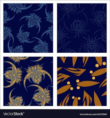 Assembly of patterns in oriental style vector image