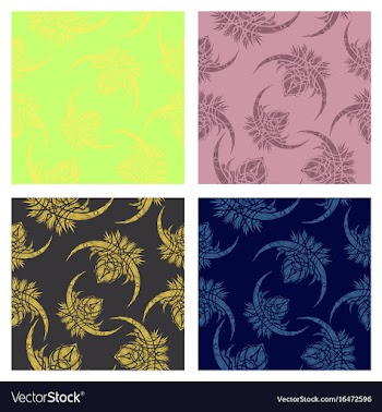 Assembly of patterns in oriental style vector image