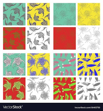 Assembly of patterns in oriental style vector image