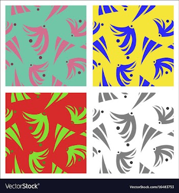 Assembly of patterns in oriental style vector image