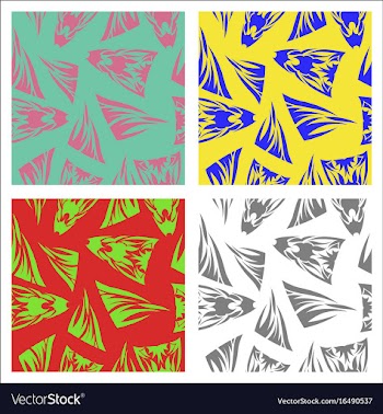 Assembly of patterns in oriental style vector image