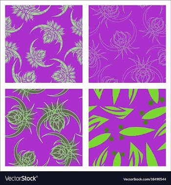 Assembly of patterns in oriental style vector image