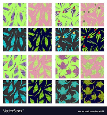 Assembly of patterns in oriental style vector image