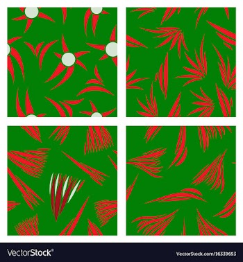 Assembly of patterns in striped style vector image