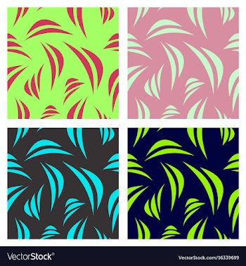 Assembly of patterns in striped style vector image