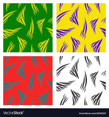 Assembly of patterns in striped style vector image