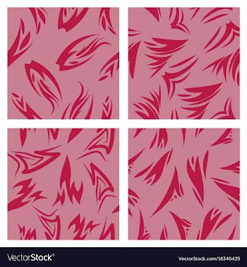 Assembly of patterns in striped style vector image