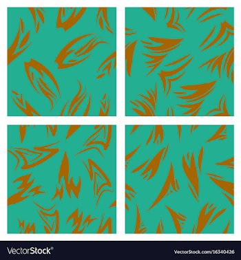Assembly of patterns in striped style vector image