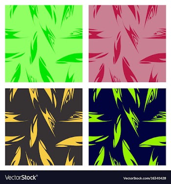 Assembly of patterns in striped style vector image