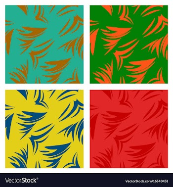Assembly of patterns in striped style vector image