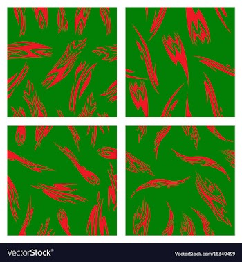 Assembly of patterns in striped style vector image