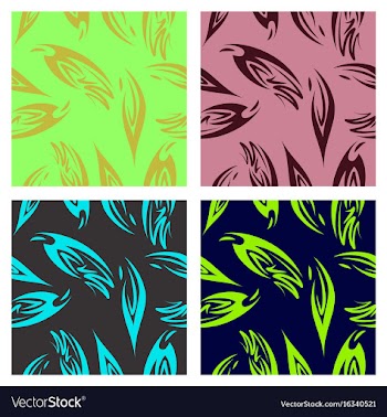 Assembly of patterns in striped style vector image