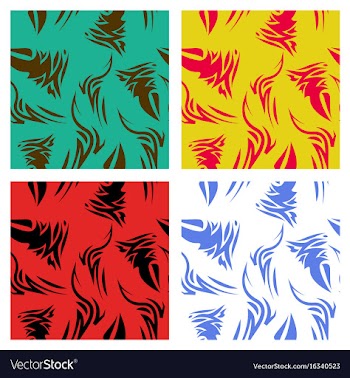 Assembly of patterns in striped style vector image
