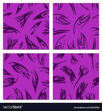 Assembly of patterns in striped style vector image