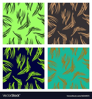 Assembly of patterns in striped style vector image